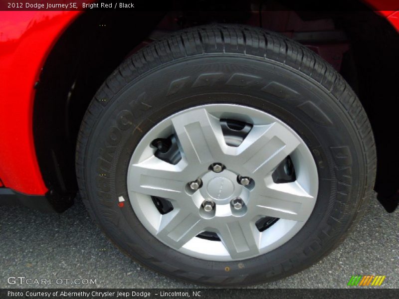 Bright Red / Black 2012 Dodge Journey SE