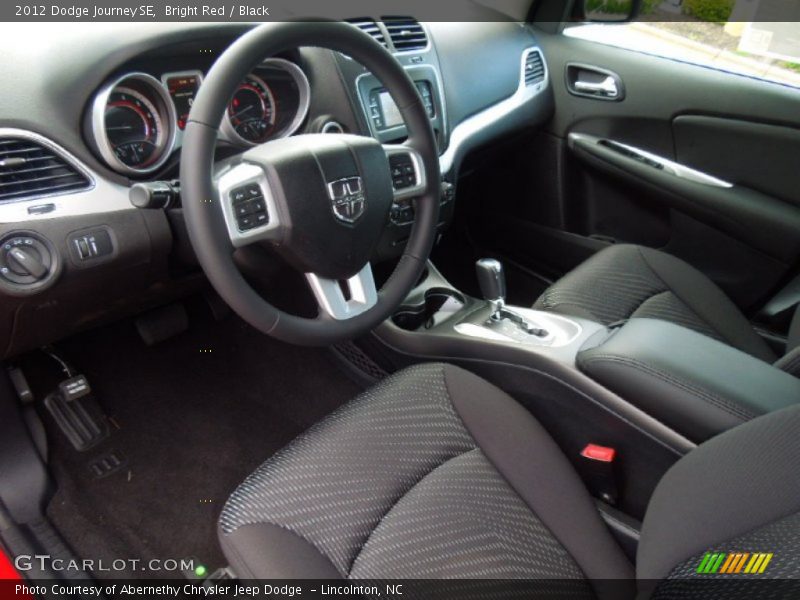 Bright Red / Black 2012 Dodge Journey SE