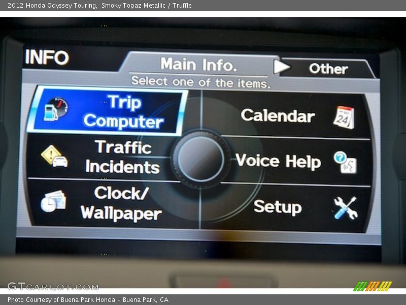 Smoky Topaz Metallic / Truffle 2012 Honda Odyssey Touring