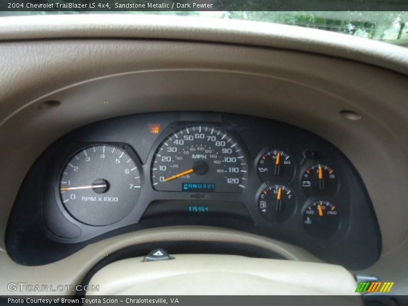 Sandstone Metallic / Dark Pewter 2004 Chevrolet TrailBlazer LS 4x4