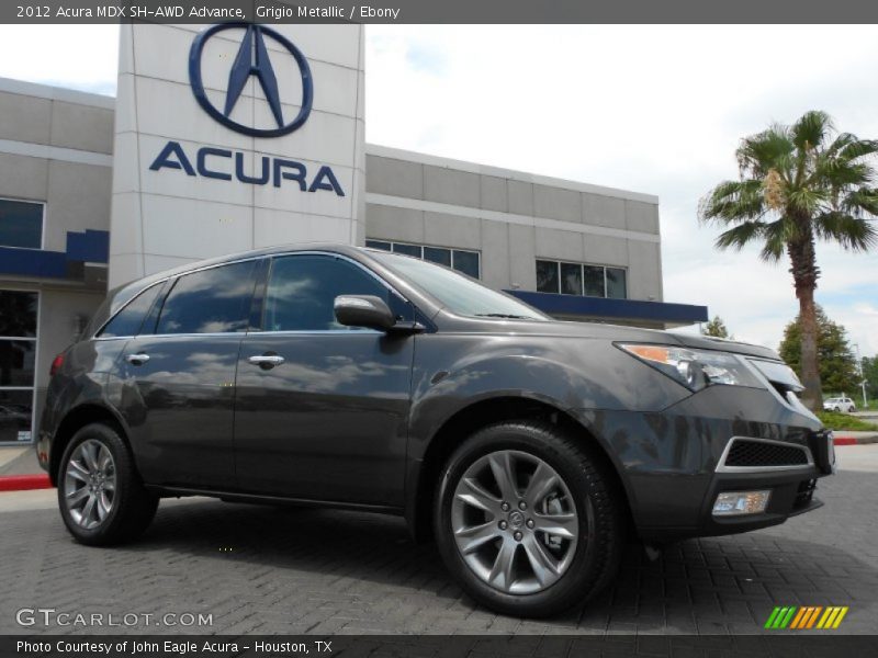 Grigio Metallic / Ebony 2012 Acura MDX SH-AWD Advance