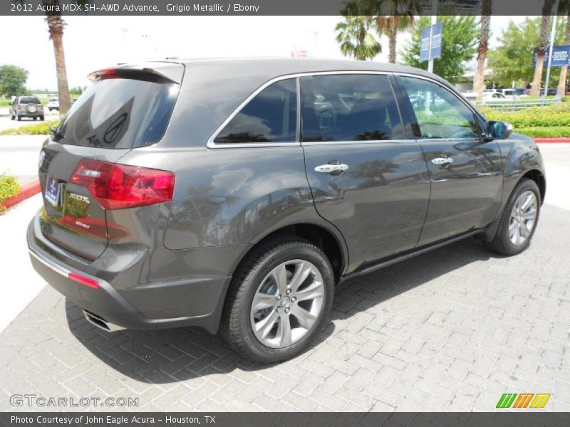 Grigio Metallic / Ebony 2012 Acura MDX SH-AWD Advance