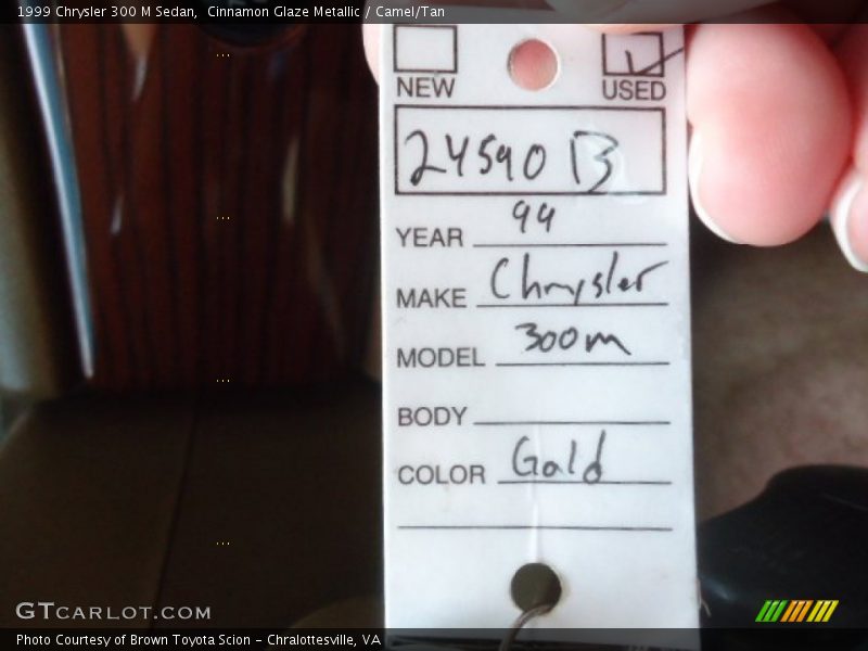 Cinnamon Glaze Metallic / Camel/Tan 1999 Chrysler 300 M Sedan