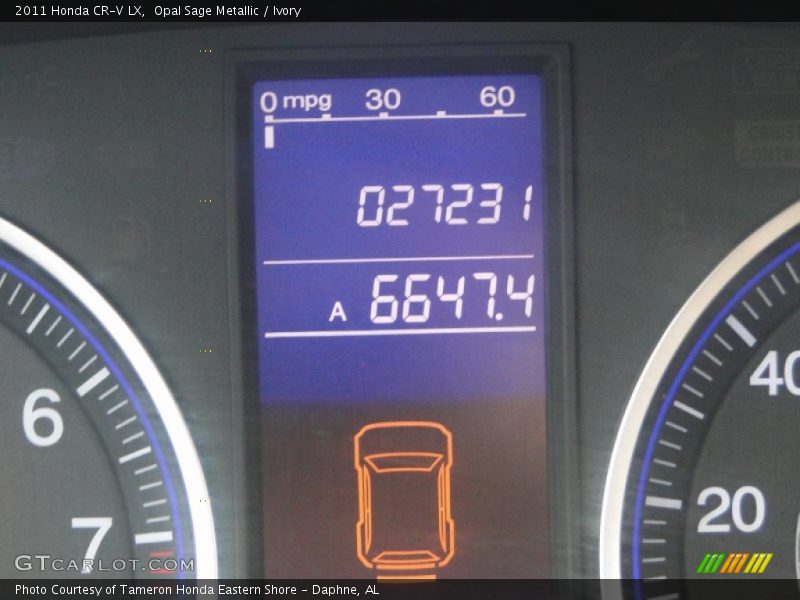 Opal Sage Metallic / Ivory 2011 Honda CR-V LX