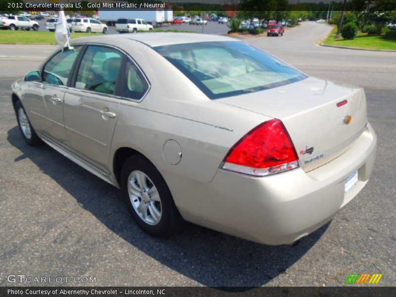 Gold Mist Metallic / Neutral 2012 Chevrolet Impala LS
