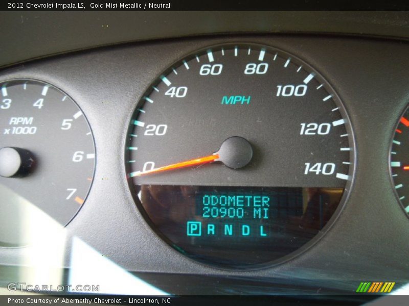 Gold Mist Metallic / Neutral 2012 Chevrolet Impala LS