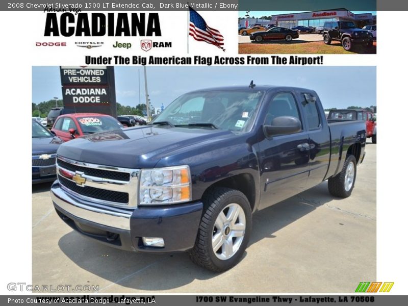 Dark Blue Metallic / Ebony 2008 Chevrolet Silverado 1500 LT Extended Cab