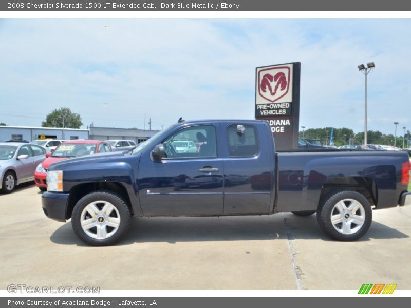 Dark Blue Metallic / Ebony 2008 Chevrolet Silverado 1500 LT Extended Cab