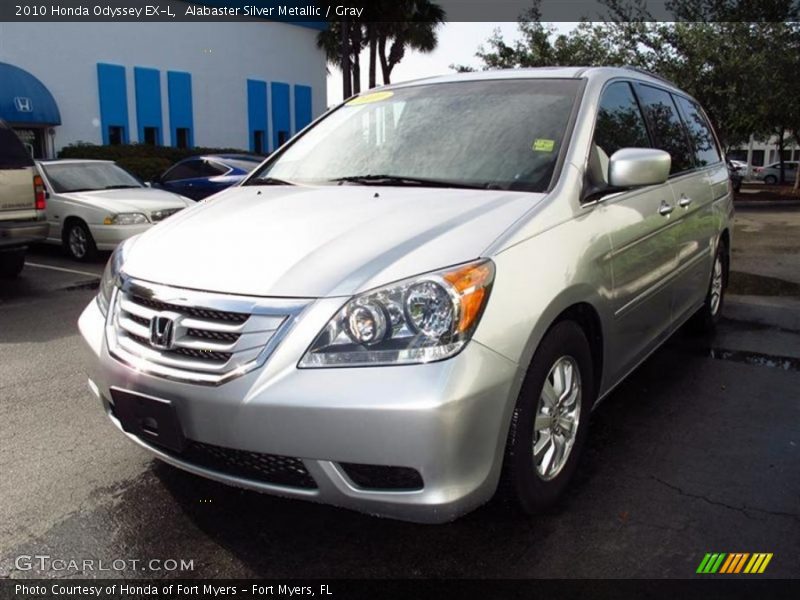 Alabaster Silver Metallic / Gray 2010 Honda Odyssey EX-L