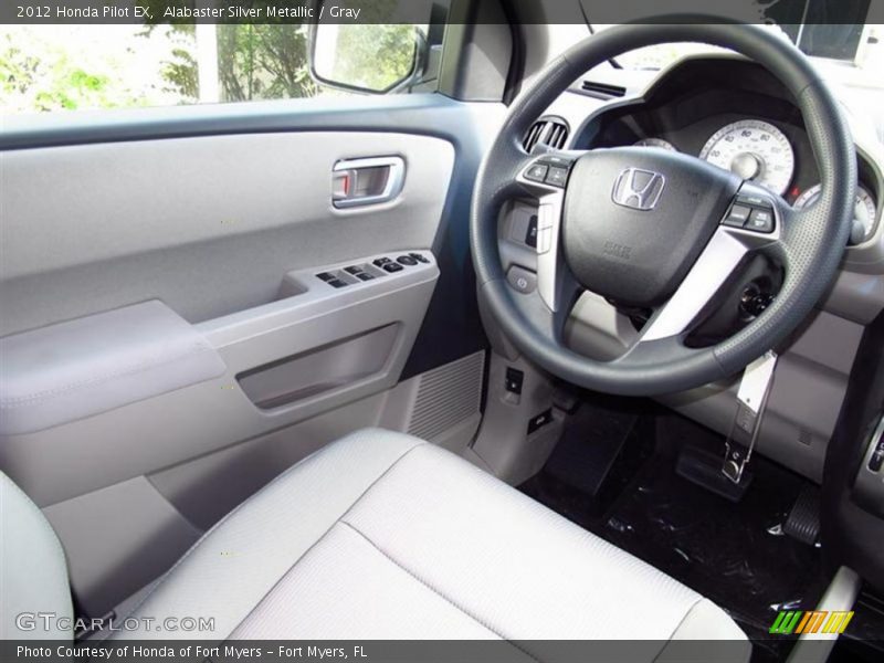 Alabaster Silver Metallic / Gray 2012 Honda Pilot EX