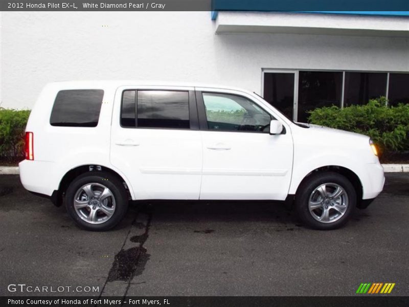 White Diamond Pearl / Gray 2012 Honda Pilot EX-L