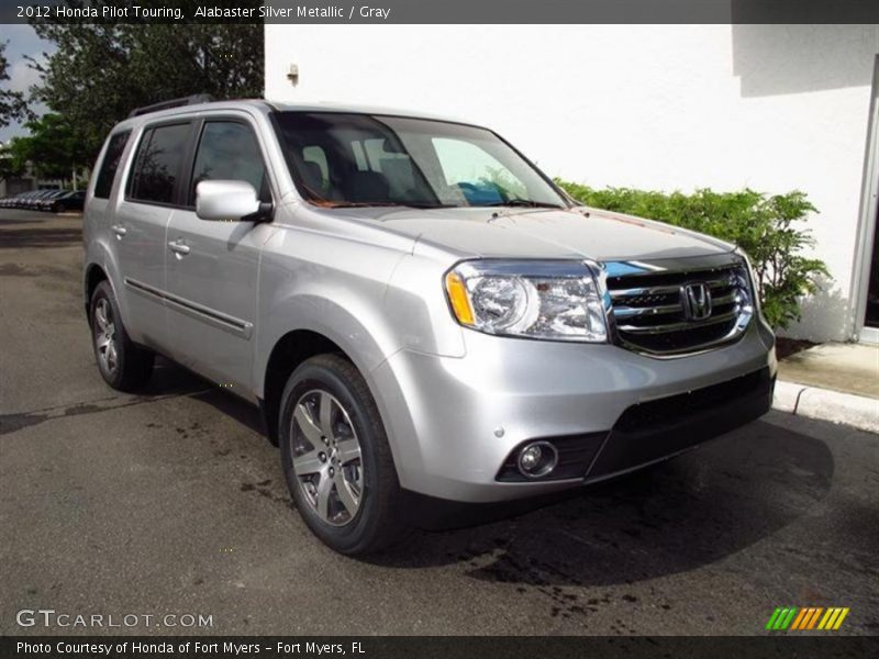 Alabaster Silver Metallic / Gray 2012 Honda Pilot Touring