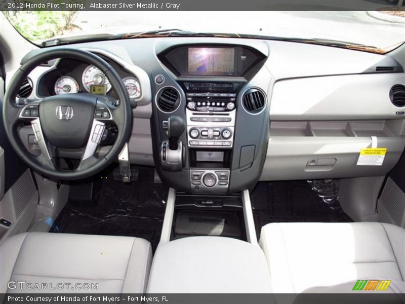 Alabaster Silver Metallic / Gray 2012 Honda Pilot Touring