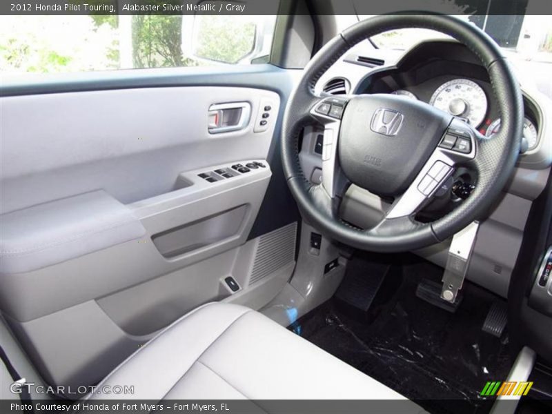 Alabaster Silver Metallic / Gray 2012 Honda Pilot Touring
