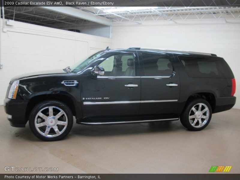 Black Raven / Ebony/Ebony 2009 Cadillac Escalade ESV AWD