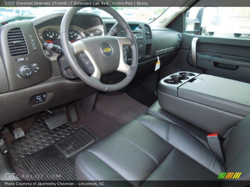 Ebony Interior - 2013 Silverado 2500HD LT Extended Cab 4x4 