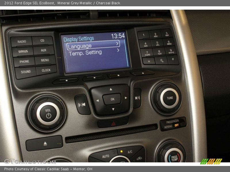 Mineral Grey Metallic / Charcoal Black 2012 Ford Edge SEL EcoBoost