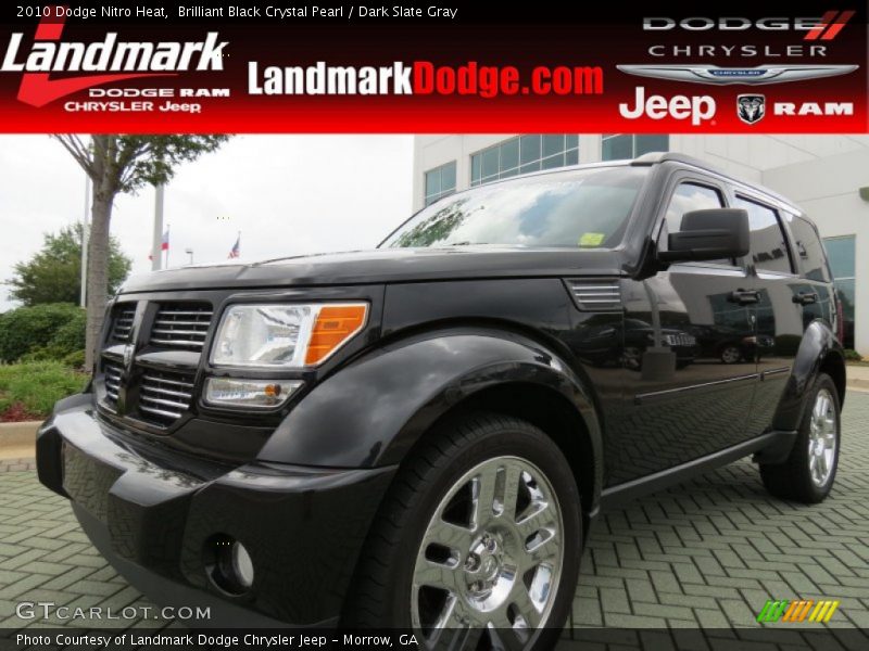 Brilliant Black Crystal Pearl / Dark Slate Gray 2010 Dodge Nitro Heat