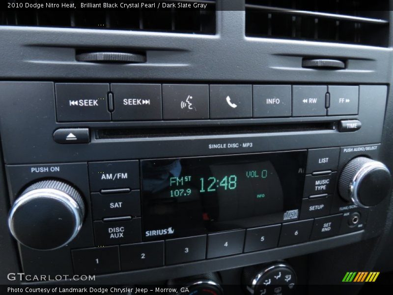 Brilliant Black Crystal Pearl / Dark Slate Gray 2010 Dodge Nitro Heat