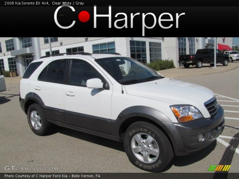 Clear White / Gray 2008 Kia Sorento EX 4x4
