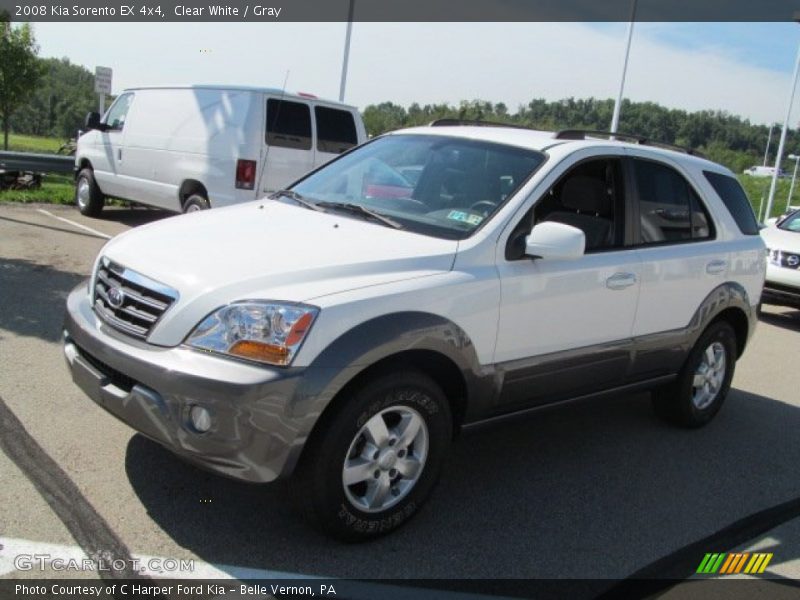Clear White / Gray 2008 Kia Sorento EX 4x4