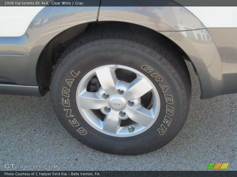 Clear White / Gray 2008 Kia Sorento EX 4x4