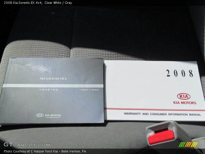 Clear White / Gray 2008 Kia Sorento EX 4x4