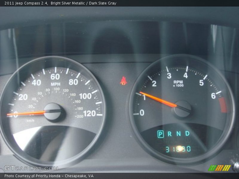 Bright Silver Metallic / Dark Slate Gray 2011 Jeep Compass 2.4