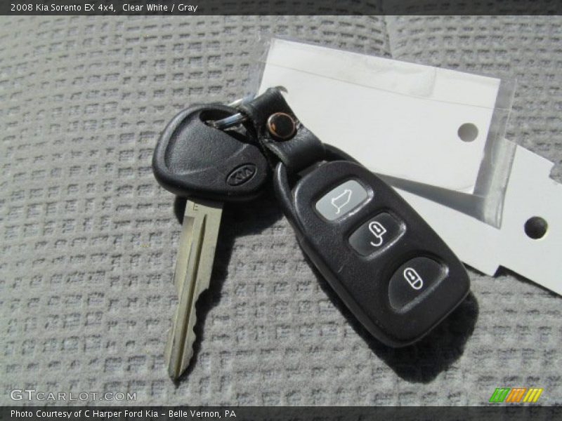Clear White / Gray 2008 Kia Sorento EX 4x4