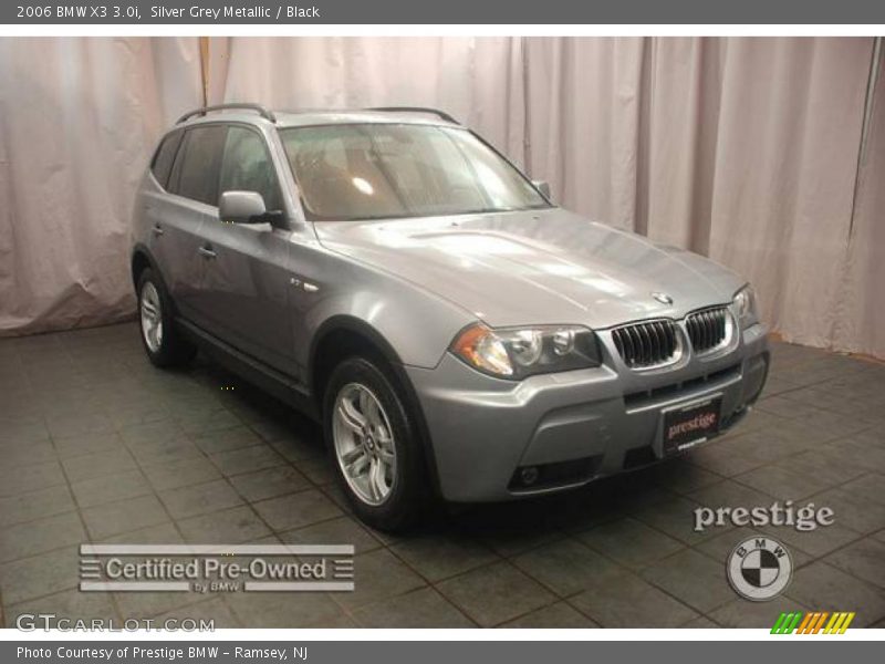 Silver Grey Metallic / Black 2006 BMW X3 3.0i