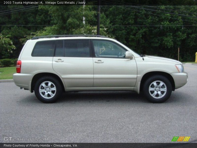 Vintage Gold Metallic / Ivory 2003 Toyota Highlander I4