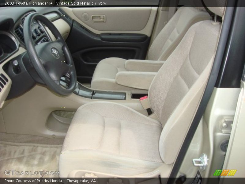 Vintage Gold Metallic / Ivory 2003 Toyota Highlander I4