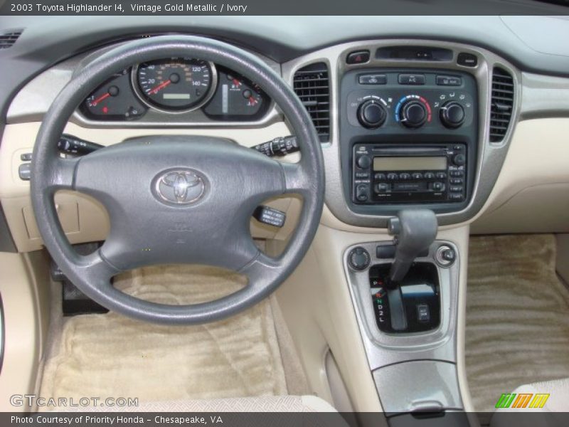 Vintage Gold Metallic / Ivory 2003 Toyota Highlander I4
