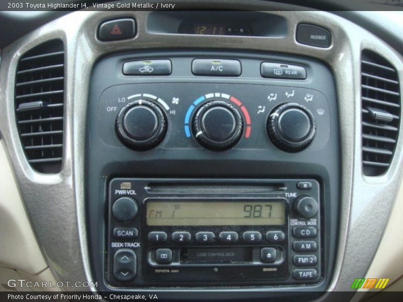 Vintage Gold Metallic / Ivory 2003 Toyota Highlander I4