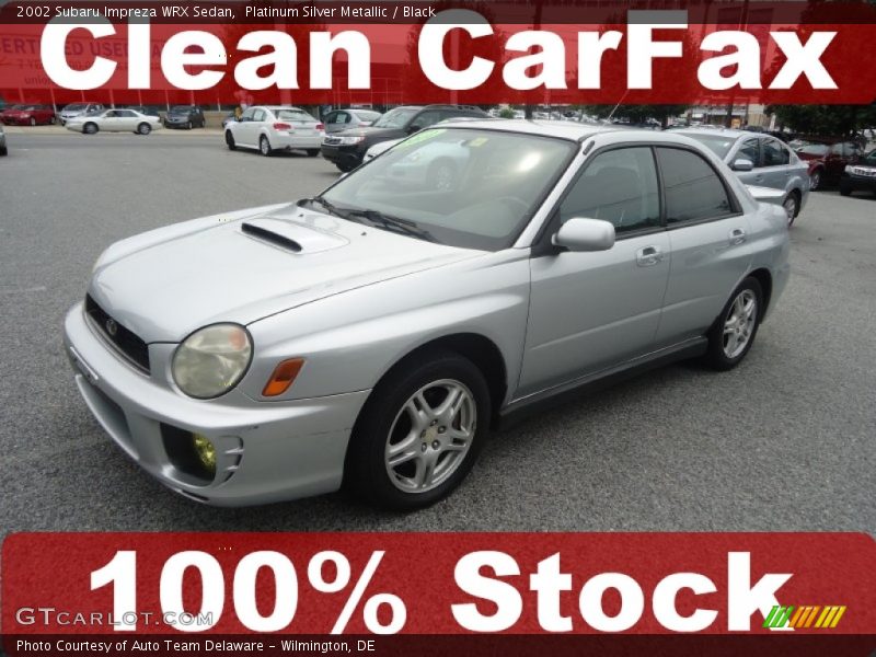 Platinum Silver Metallic / Black 2002 Subaru Impreza WRX Sedan