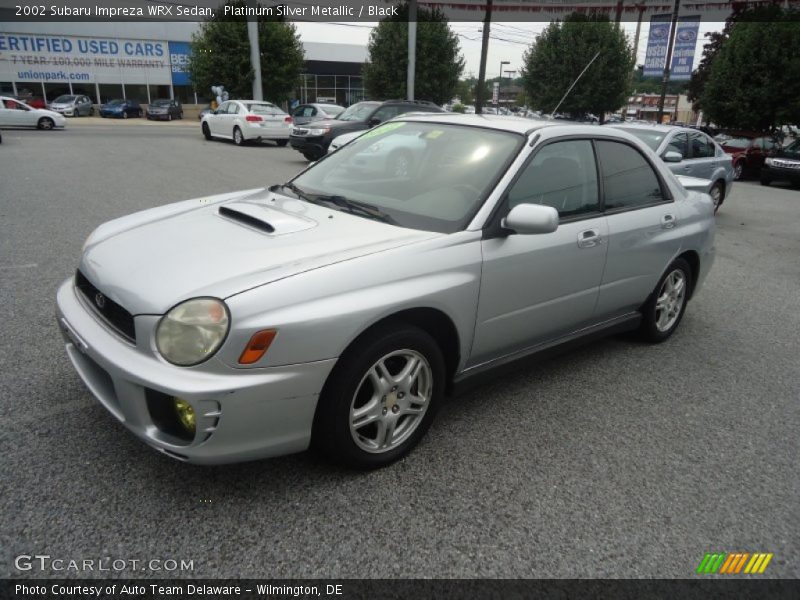 Platinum Silver Metallic / Black 2002 Subaru Impreza WRX Sedan