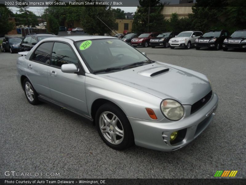 Platinum Silver Metallic / Black 2002 Subaru Impreza WRX Sedan