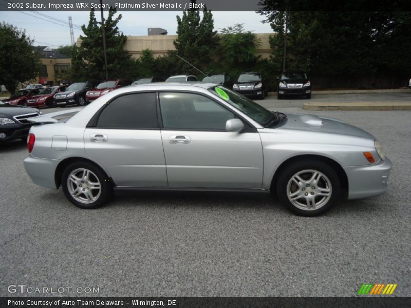 Platinum Silver Metallic / Black 2002 Subaru Impreza WRX Sedan