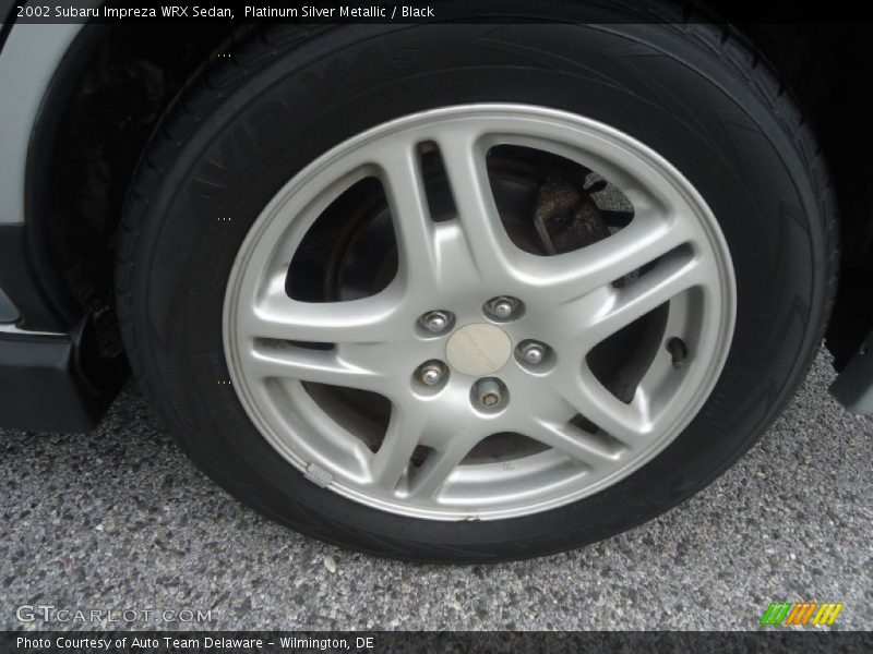 Platinum Silver Metallic / Black 2002 Subaru Impreza WRX Sedan