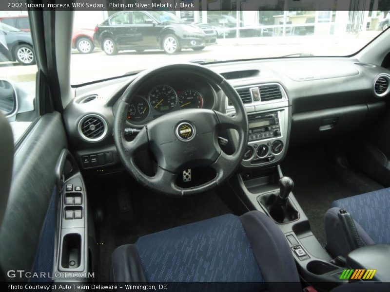 Platinum Silver Metallic / Black 2002 Subaru Impreza WRX Sedan