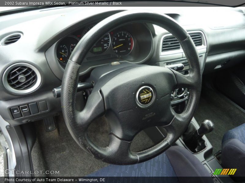 Platinum Silver Metallic / Black 2002 Subaru Impreza WRX Sedan