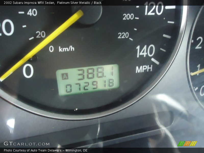 Platinum Silver Metallic / Black 2002 Subaru Impreza WRX Sedan