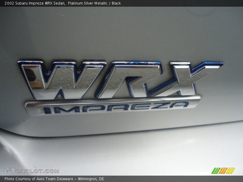 Platinum Silver Metallic / Black 2002 Subaru Impreza WRX Sedan