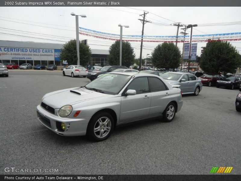 Platinum Silver Metallic / Black 2002 Subaru Impreza WRX Sedan