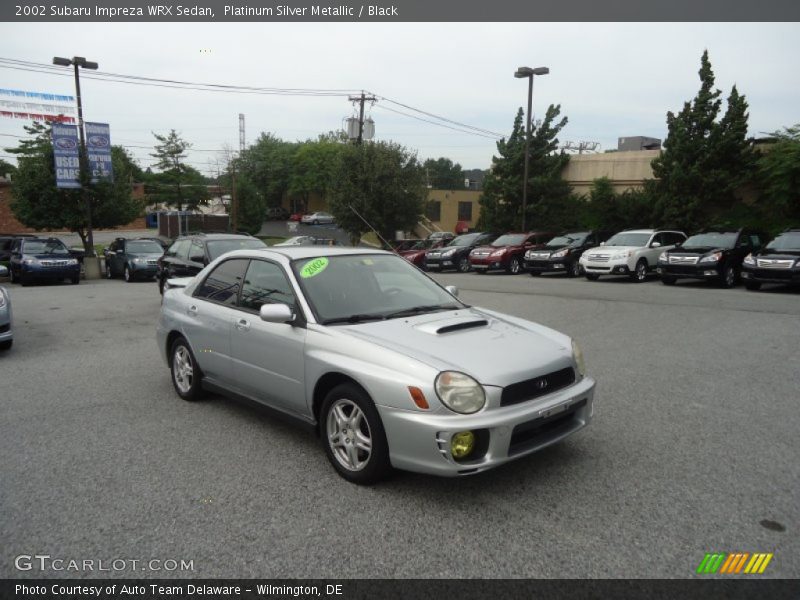 Platinum Silver Metallic / Black 2002 Subaru Impreza WRX Sedan