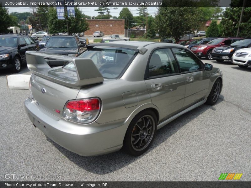 Crystal Gray Metallic / Anthracite Black/Blue Alcantara 2006 Subaru Impreza WRX STi