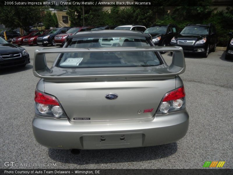Crystal Gray Metallic / Anthracite Black/Blue Alcantara 2006 Subaru Impreza WRX STi