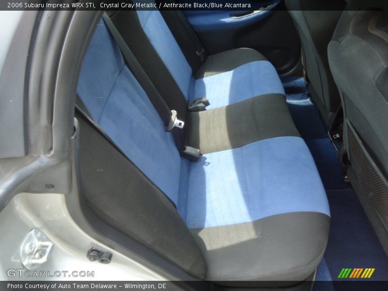 Crystal Gray Metallic / Anthracite Black/Blue Alcantara 2006 Subaru Impreza WRX STi