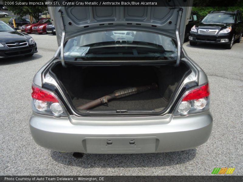 Crystal Gray Metallic / Anthracite Black/Blue Alcantara 2006 Subaru Impreza WRX STi