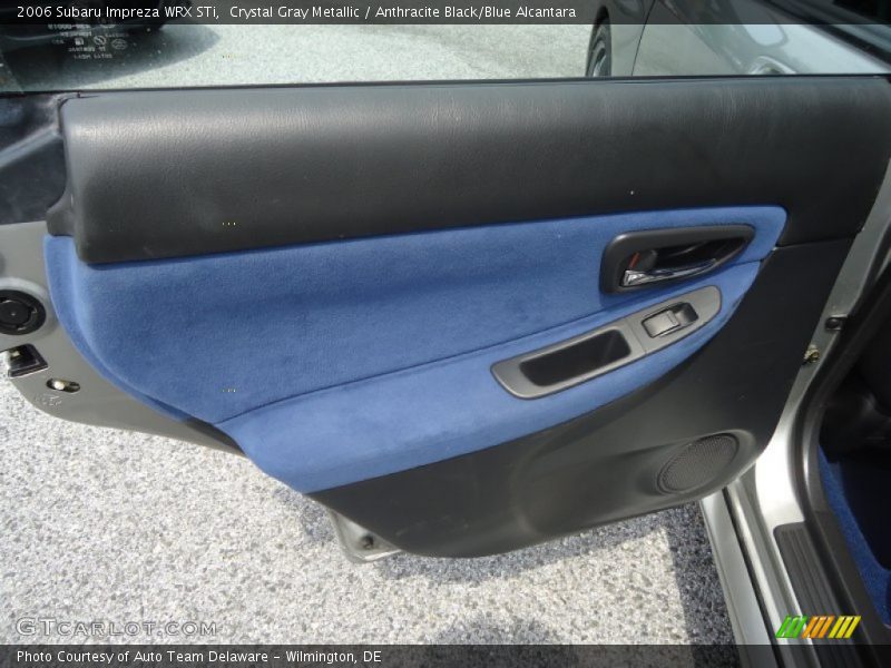 Crystal Gray Metallic / Anthracite Black/Blue Alcantara 2006 Subaru Impreza WRX STi